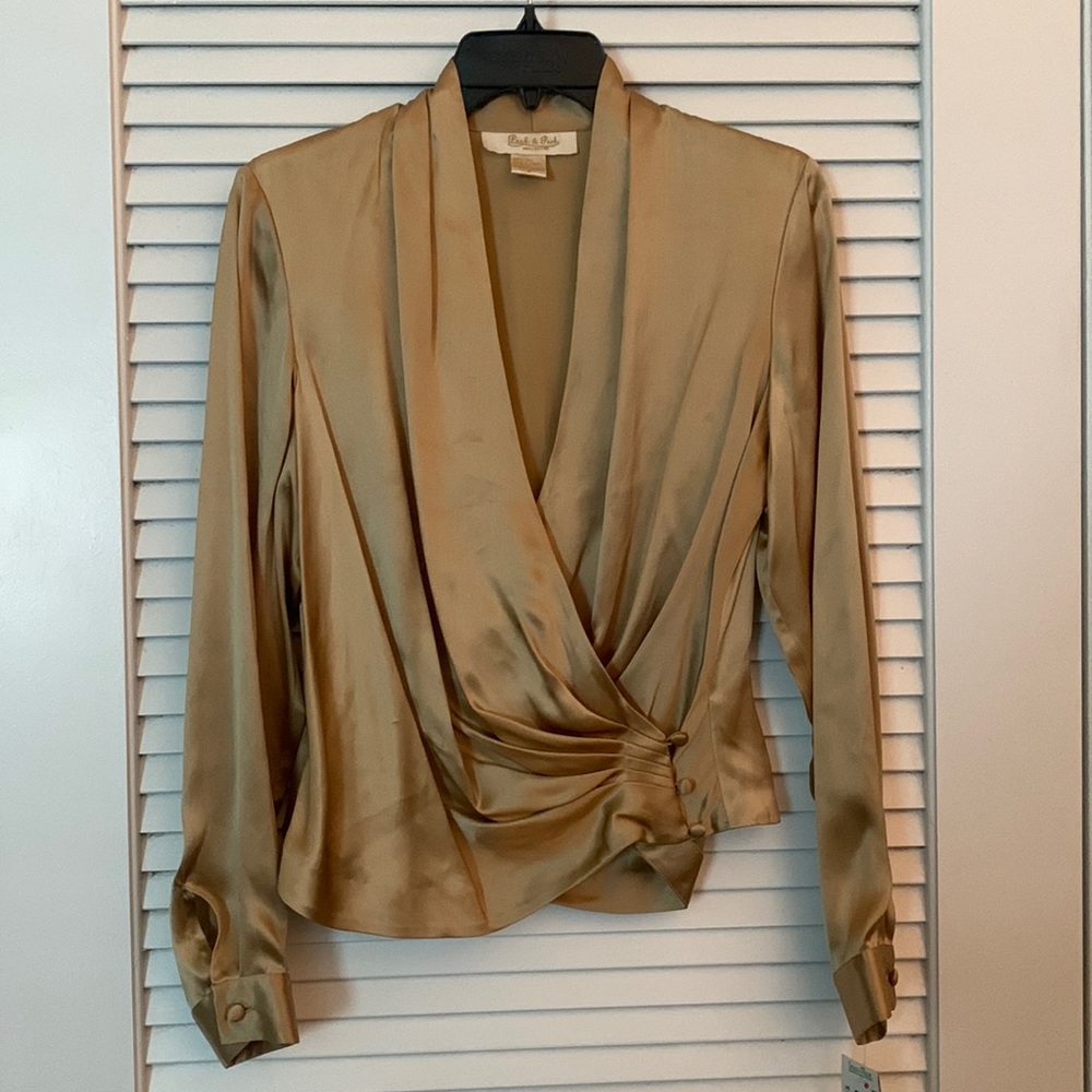 New 100% Silk blouse Peck & Peck size 8